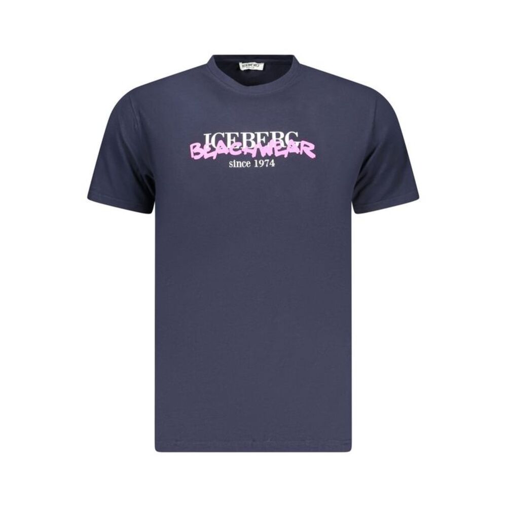 Iceberg Neon Blue Cotton Mens Men's T-Shirt